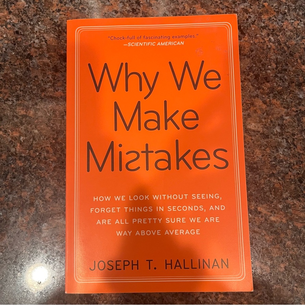 4/$20 Why We Make Mistakes Book